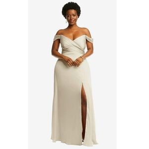 Dessy Collection:OFF-THE-SHOULDER FLOUNCE SLEEVE EMPIRE WAIST GOWN (NWT)